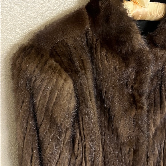 100% Real Vintage Mahogany Mink Fur Coat Beautiful Elegant M - Picture 2 of 14